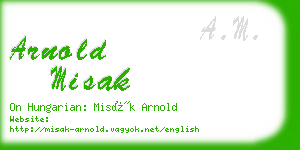 arnold misak business card